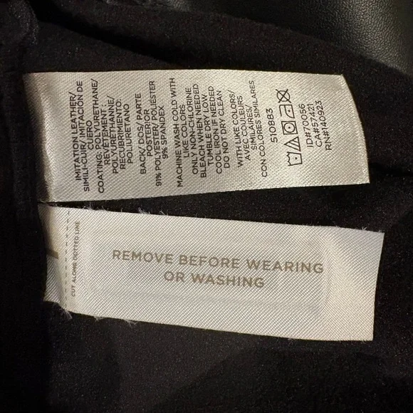 LOFT Black Faux Leather Pants - Picture 7 of 10